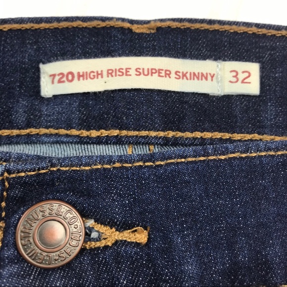 LEVI’S 720 High Rise Super Skinny Jeans 32 - Picture 5 of 13